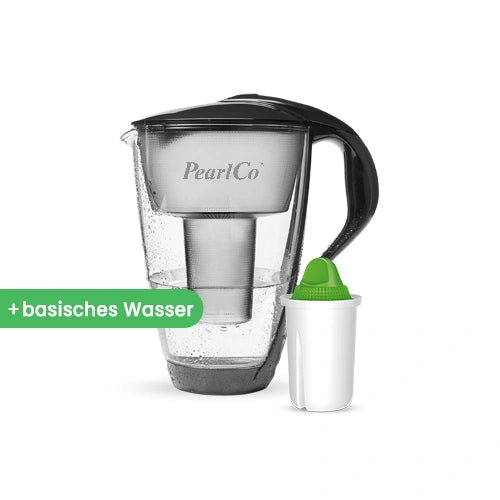 PearlCo Glas-Wasserfilter inkl. 1 Filterkartusche