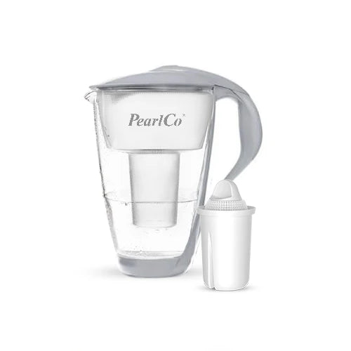 *SALE* Glas-Wasserfilter grau inkl. 1 Universal Filterkartusche