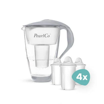 PearlCo Glas-Wasserfilter inkl. 12 Filterkartuschen