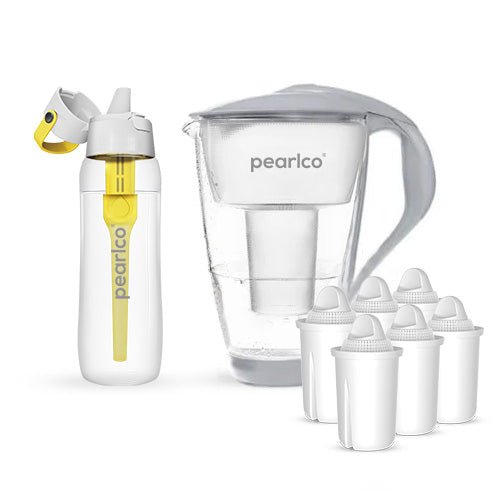 PearlCo Glas - Wasserfilter - Halbjahrespaket inkl. SOLID Filterflasche - PearlCo.de