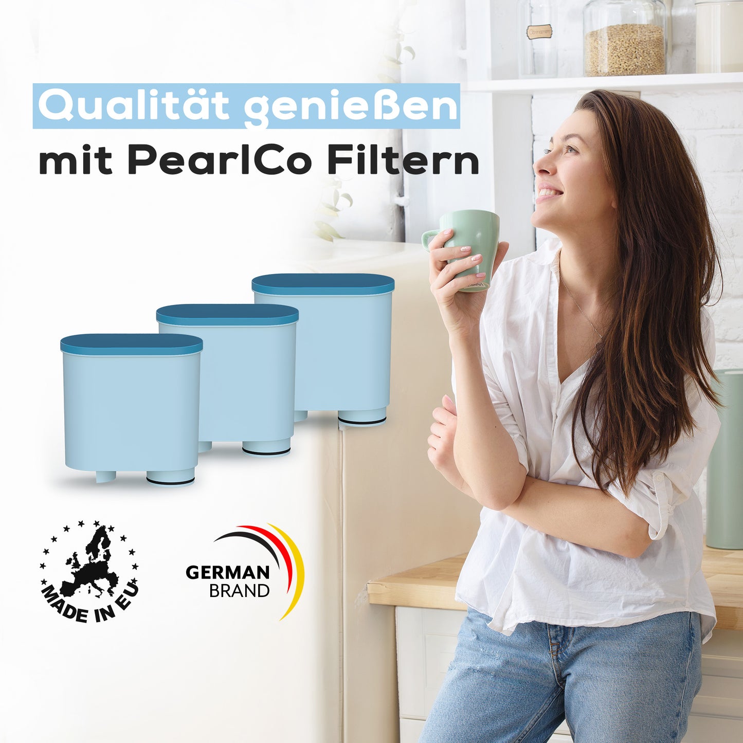 Clear Wasserfilter für Philips & Saeco Kaffeemaschinen komp. mit AquaClean CA6903 - Pack 03
