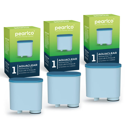 Clear Wasserfilter für Philips & Saeco Kaffeemaschinen komp. mit AquaClean CA6903 - Pack 03