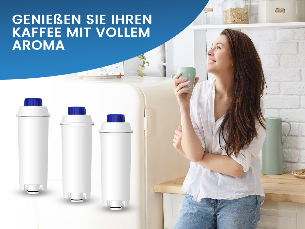 Coffee² Wasserfilter für Kaffeemaschinen Delonghi Filter DLSC002 - Pack 06