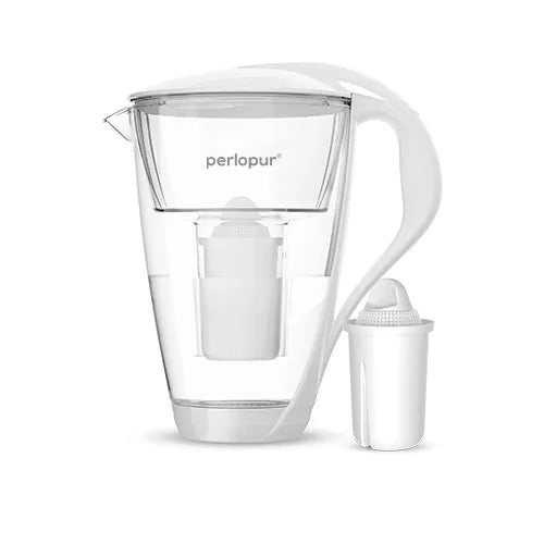*SALE* Glas-Wasserfilter weiß inkl. 1 Universal Filterkartusche | Vorführmodell
