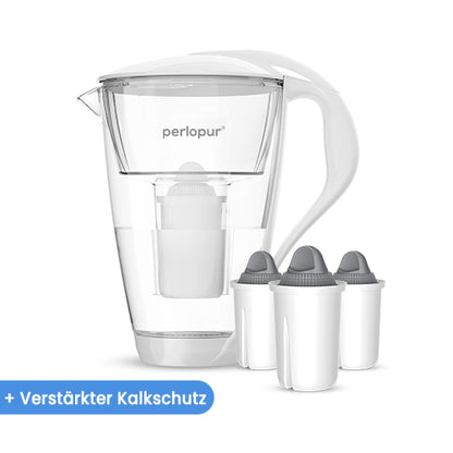 Glas-Wasserfilter inkl. 3 Filterkartuschen