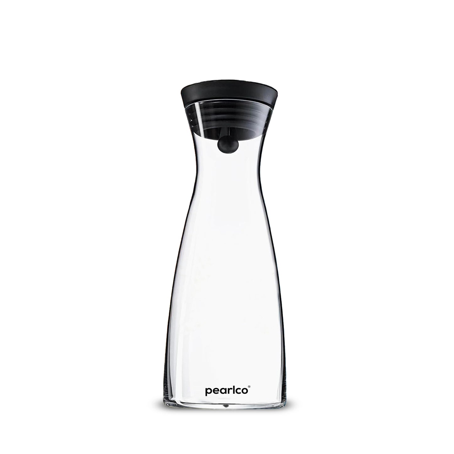 *SALE* Glaskaraffe mit Edelstahldeckel 0,8 Liter Wasserkaraffe Glas