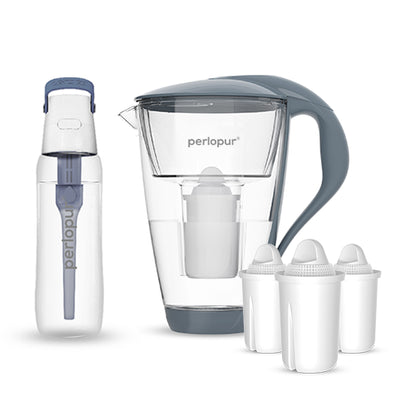 Glas-Wasserfilter - Starter-Paket inkl. SOLID Filterflasche