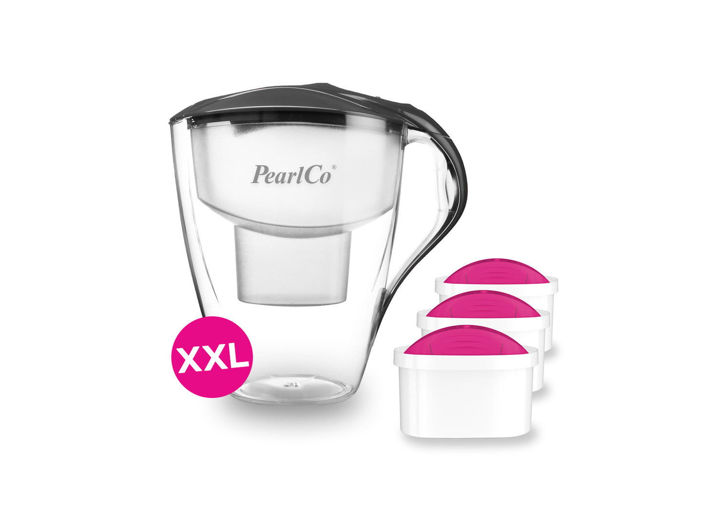 PearlCo Wasserfilter Family XXL (4,0l) inkl. 3 Filterkartuschen