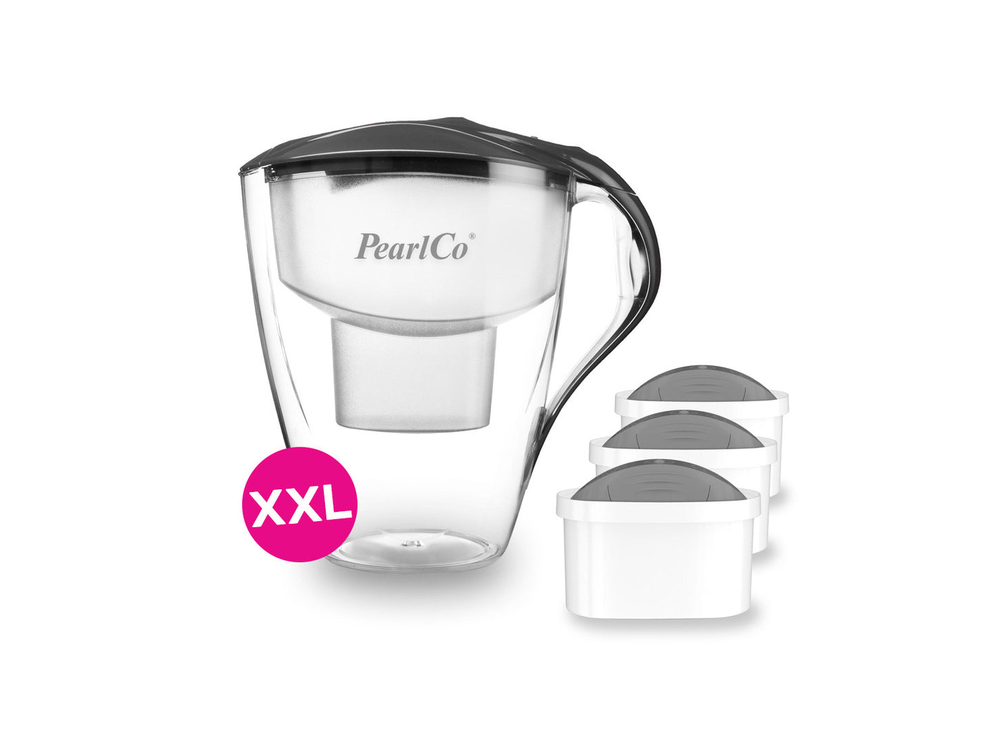 PearlCo Wasserfilter Family LED (4,0l) inkl. 3 Filterkartuschen