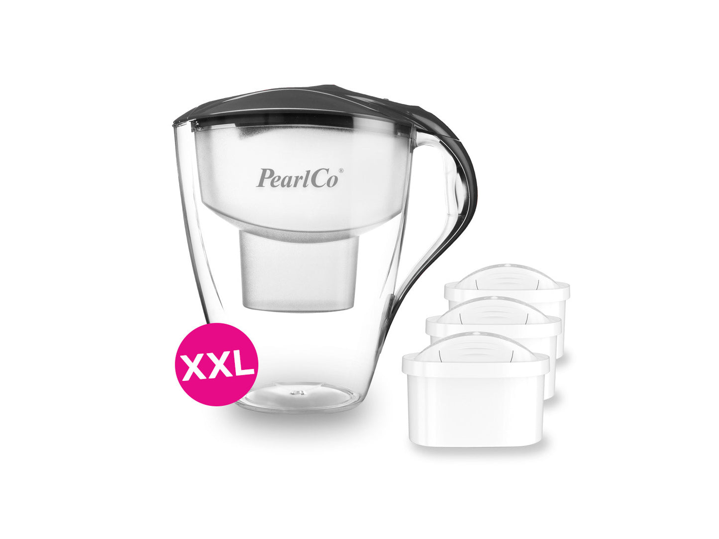 PearlCo Wasserfilter Family XXL (4,0l) inkl. 3 Filterkartuschen
