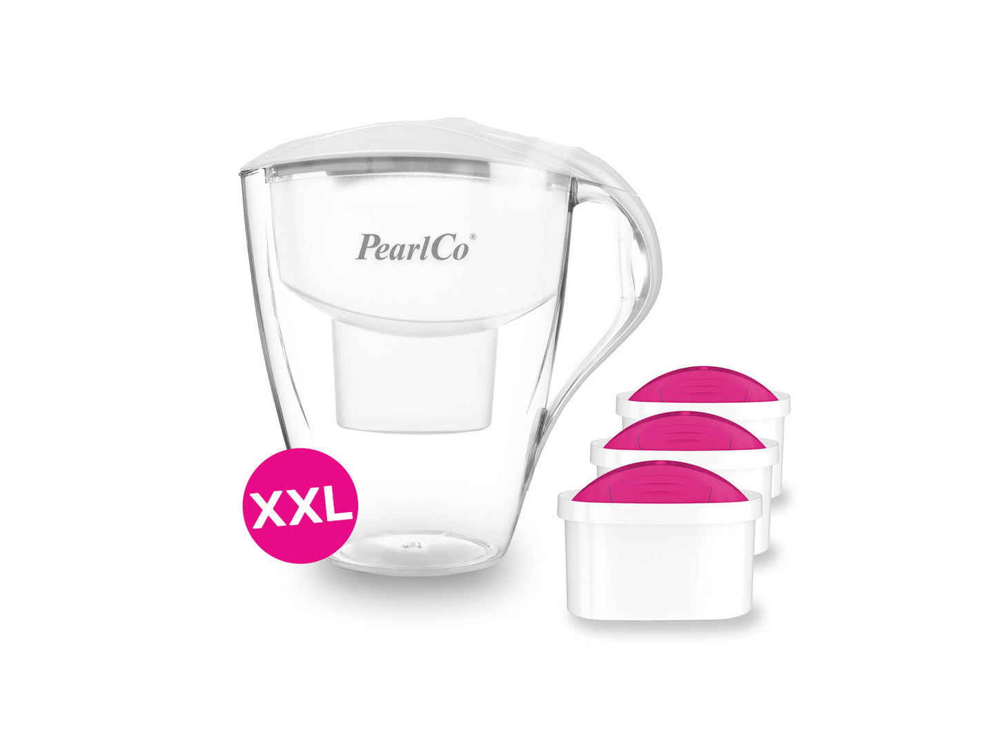PearlCo Wasserfilter Family XXL (4,0l) inkl. 3 Filterkartuschen