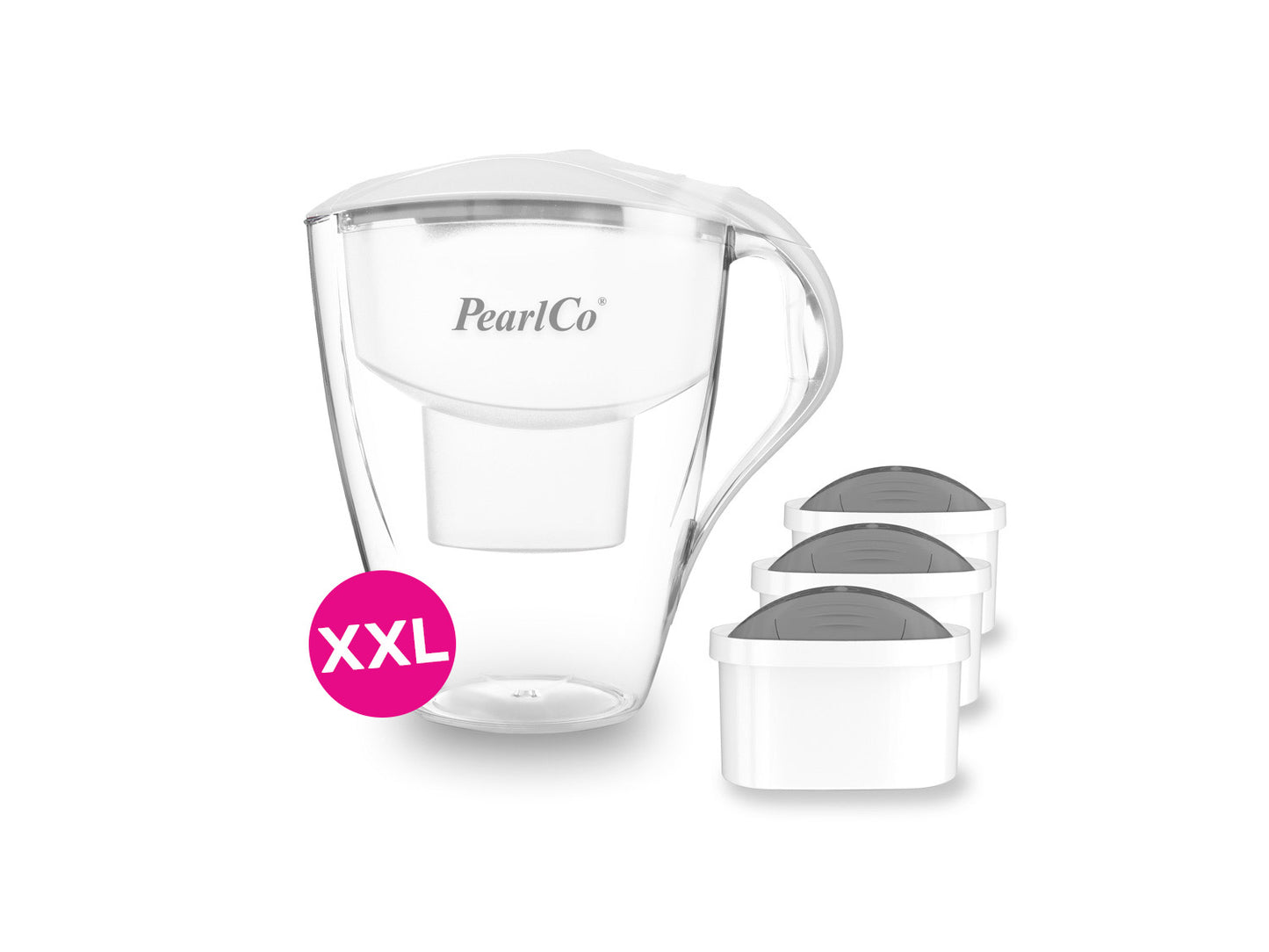 PearlCo Wasserfilter Family LED (4,0l) inkl. 3 Filterkartuschen