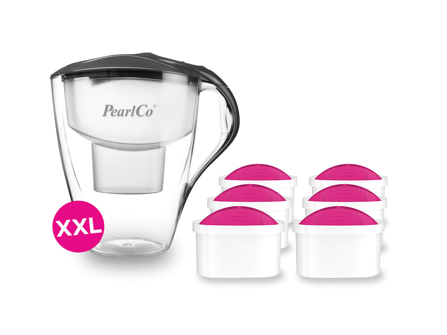 PearlCo Wasserfilter Family XXL (4,0l) inkl. 6 Filterkartuschen