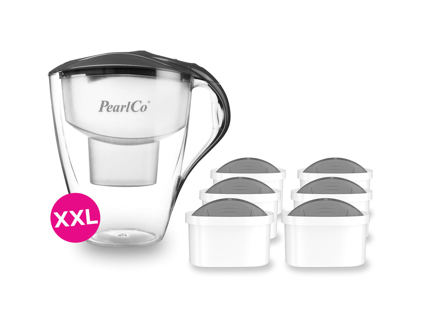 PearlCo Wasserfilter Family XXL (4,0l) inkl. 6 Filterkartuschen