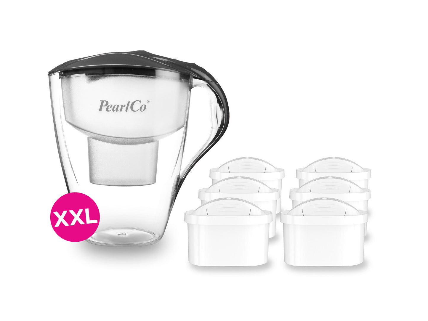 PearlCo Wasserfilter Family XXL (4,0l) inkl. 6 Filterkartuschen