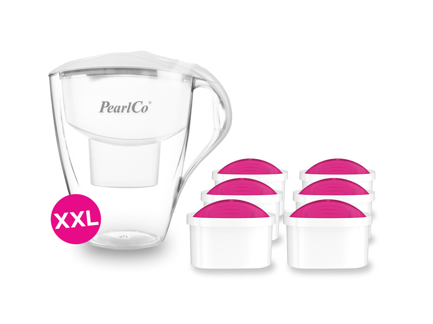 PearlCo Wasserfilter Family XXL (4,0l) inkl. 6 Filterkartuschen