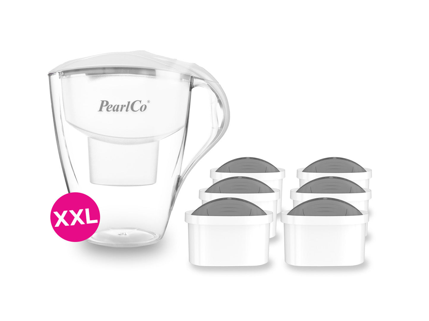 PearlCo Wasserfilter Family XXL (4,0l) inkl. 6 Filterkartuschen