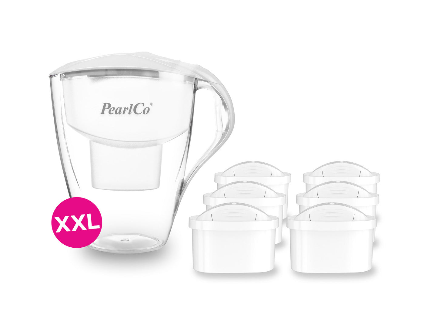 PearlCo Wasserfilter Family XXL (4,0l) inkl. 6 Filterkartuschen
