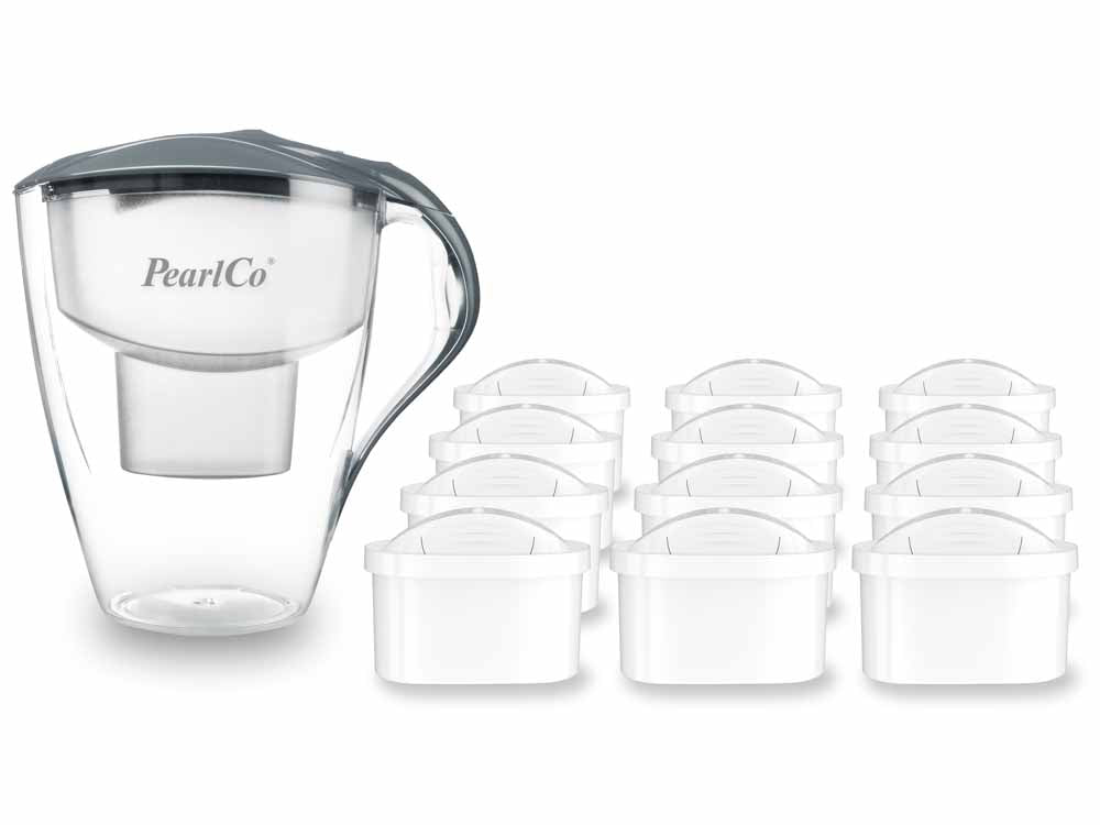 PearlCo Wasserfilter Family XXL (4,0l)  inkl. 12 Filterkartuschen