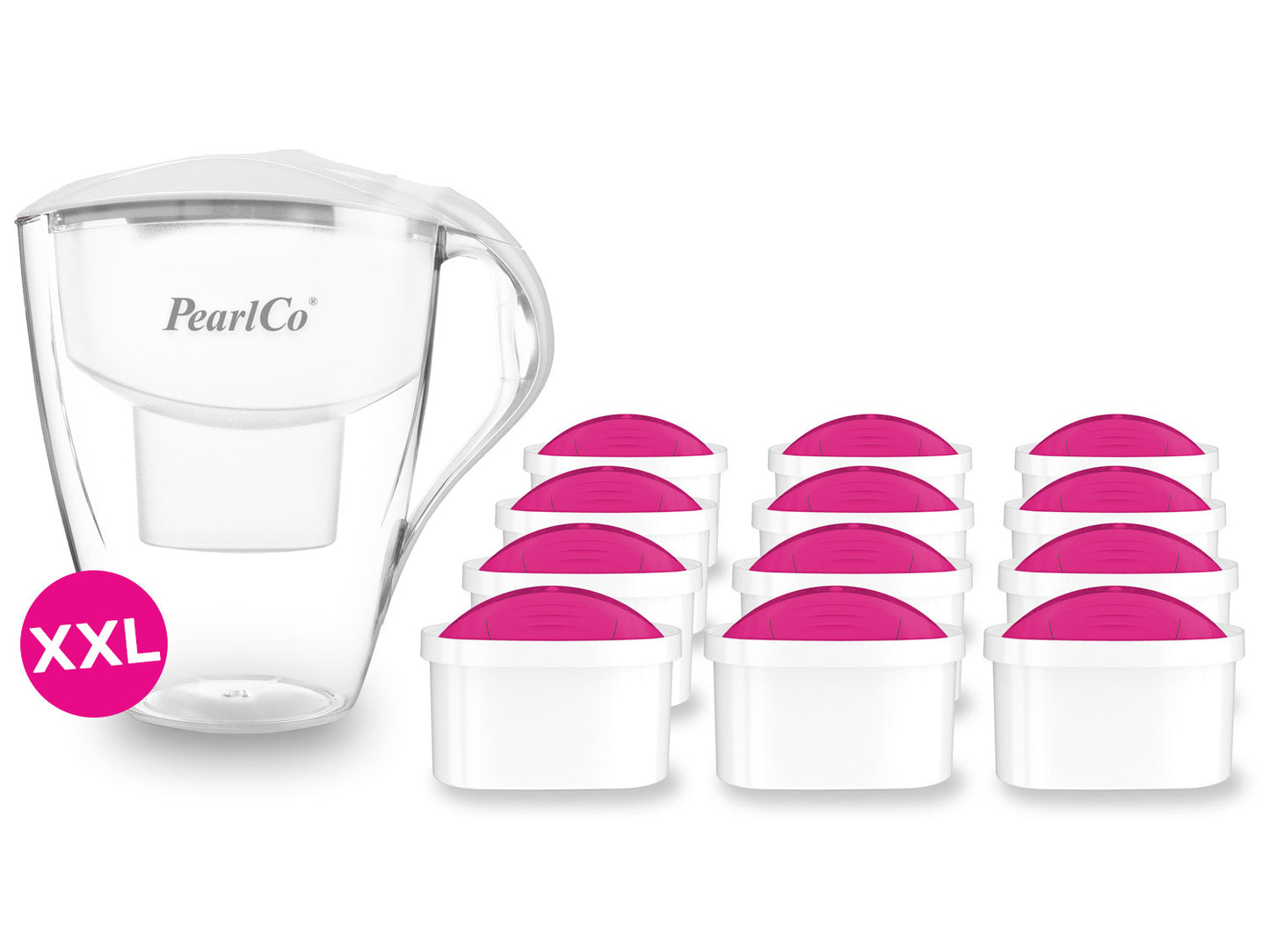 PearlCo Wasserfilter Family XXL (4,0l)  inkl. 12 Filterkartuschen