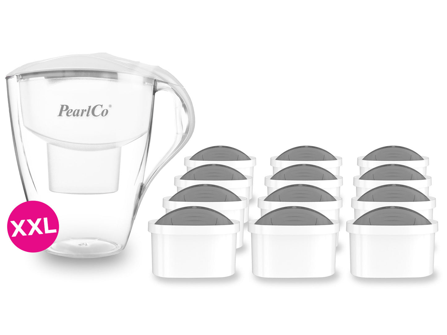 PearlCo Wasserfilter Family XXL (4,0l)  inkl. 12 Filterkartuschen