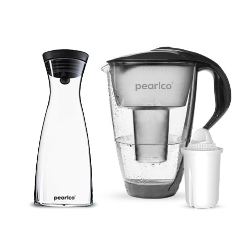 PearlCo Glas - Wasserfilter inkl. 1 Filterkartusche plus Glaskaraffe - PearlCo.de