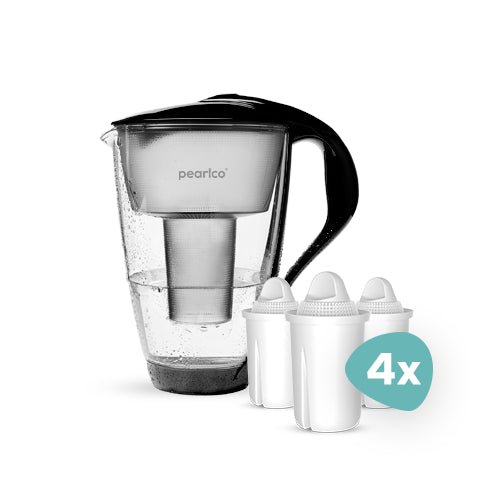 PearlCo Glas - Wasserfilter inkl. 12 Filterkartuschen - PearlCo.de