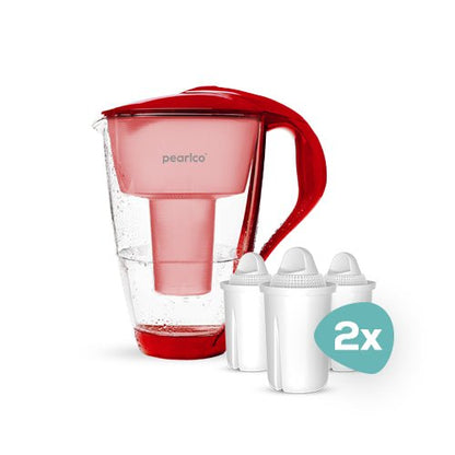 PearlCo Glas - Wasserfilter inkl. 6 Filterkartuschen - PearlCo.de