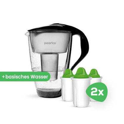 PearlCo Glas - Wasserfilter inkl. 6 Filterkartuschen - PearlCo.de