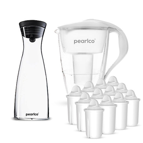 PearlCo Glas - Wasserfilter - Jahrespaket inkl. Glaskaraffe - PearlCo.de