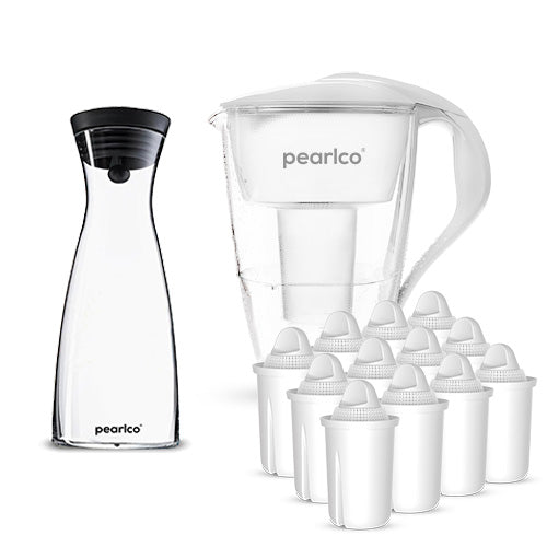 PearlCo Glas - Wasserfilter - Jahrespaket inkl. Glaskaraffe - PearlCo.de