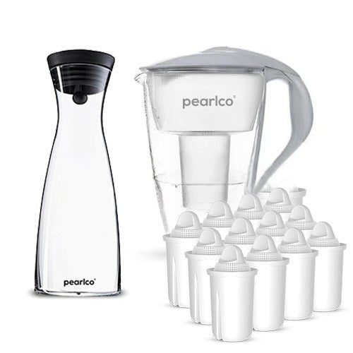 PearlCo Glas - Wasserfilter - Jahrespaket inkl. Glaskaraffe - PearlCo.de