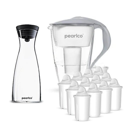 PearlCo Glas - Wasserfilter - Jahrespaket inkl. Glaskaraffe - PearlCo.de