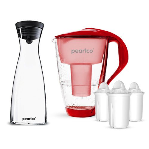 PearlCo Glas - Wasserfilter - Starter - Paket inkl. Glaskaraffe - PearlCo.de