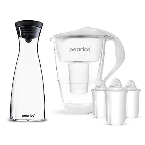 PearlCo Glas - Wasserfilter - Starter - Paket inkl. Glaskaraffe - PearlCo.de