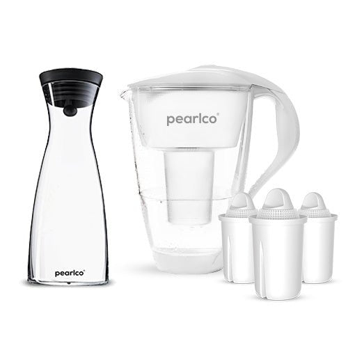 PearlCo Glas - Wasserfilter - Starter - Paket inkl. Glaskaraffe - PearlCo.de