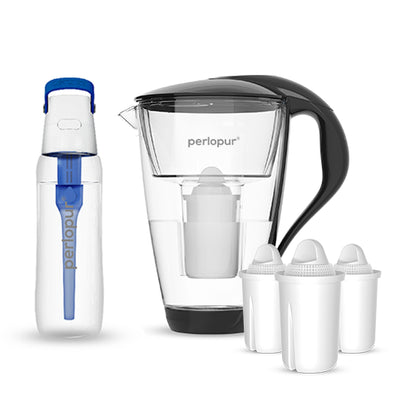Glas-Wasserfilter - Starter-Paket inkl. SOLID Filterflasche