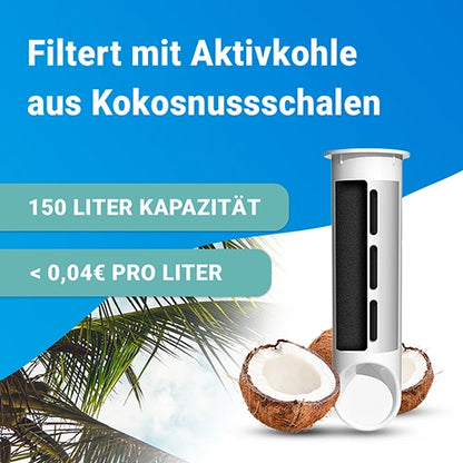 Trinkflasche SOLID mit Filter 0,7 Liter anthrazit