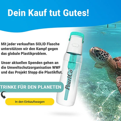 Trinkflasche SOLID mit Filter 0,7 Liter anthrazit