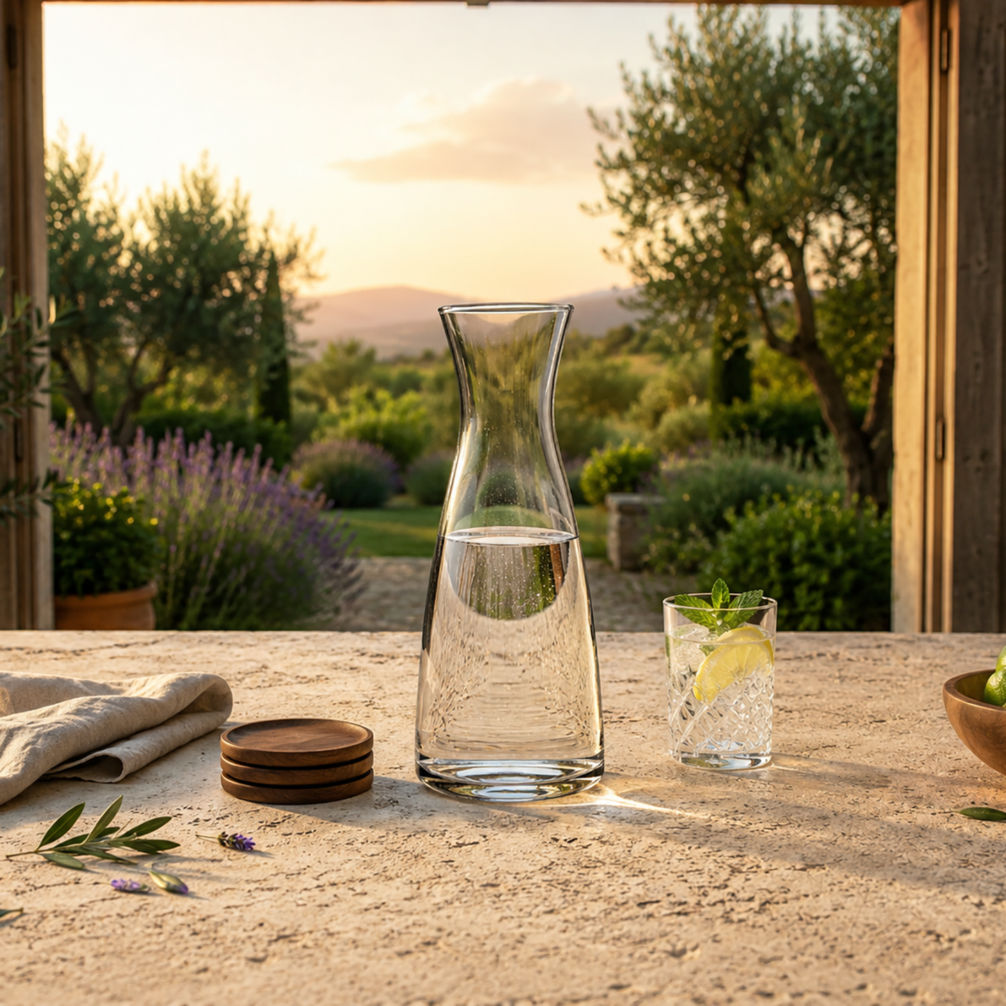 Glaskaraffe 0,8l oder 1,3l Wasserkaraffe Glas